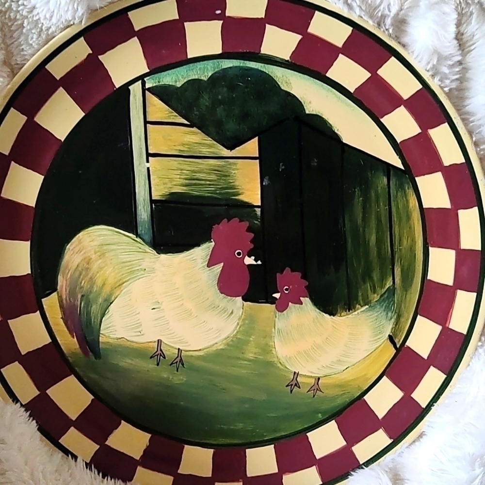 Farmhouse Chickens Decorative 10" Plate